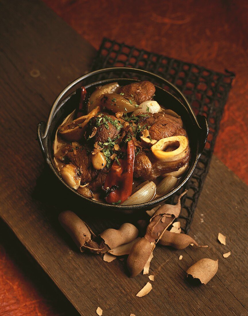 Asian meat stew with shallots and tamarinds