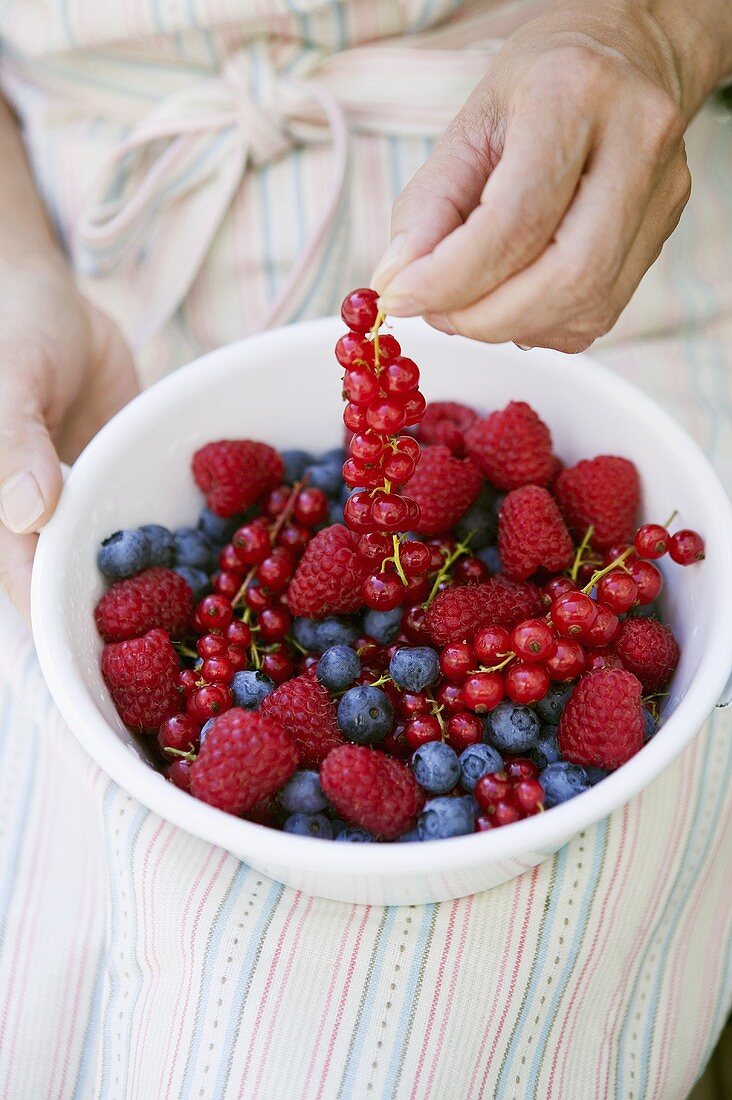 A bowl of fresh berries
