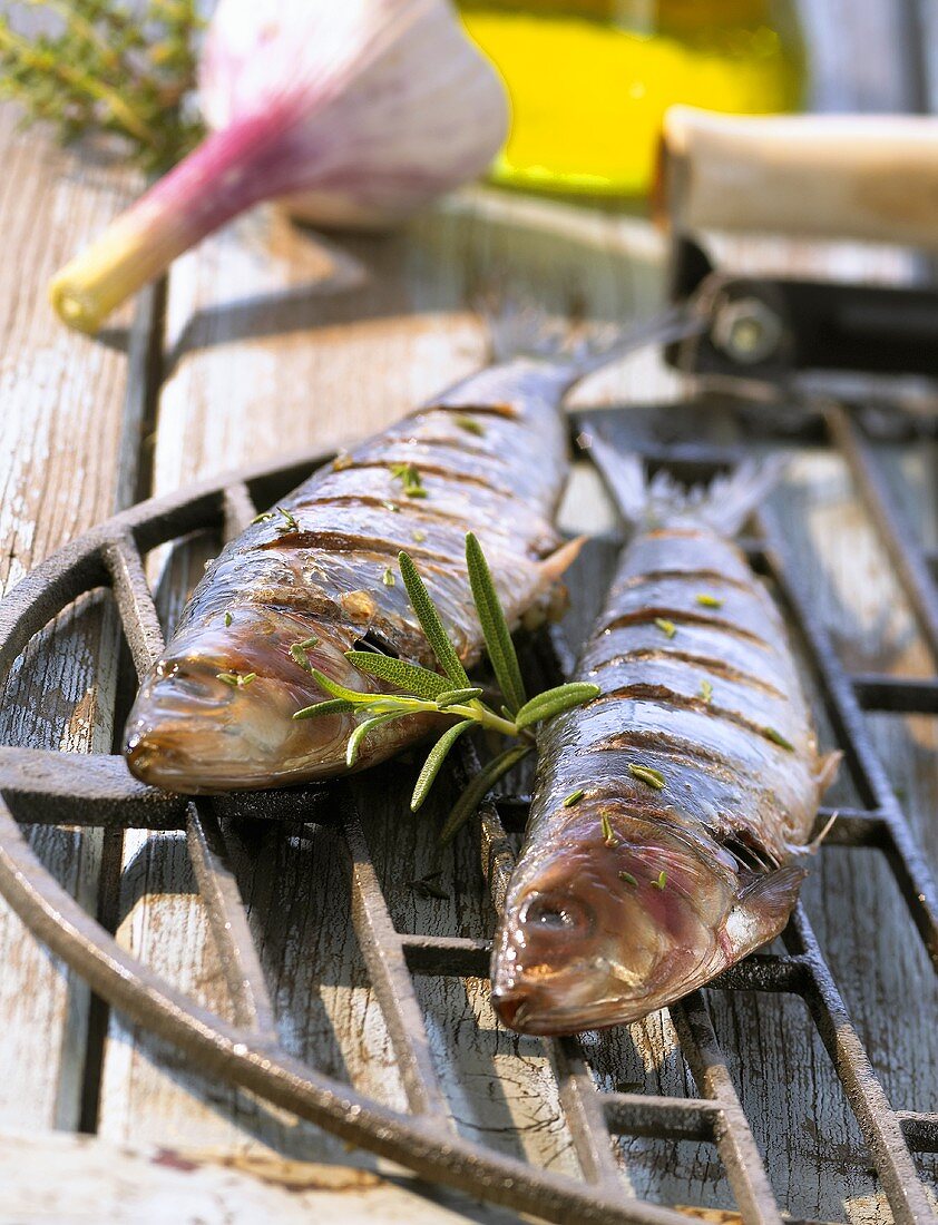 Gefüllt Sardinen vom Grill