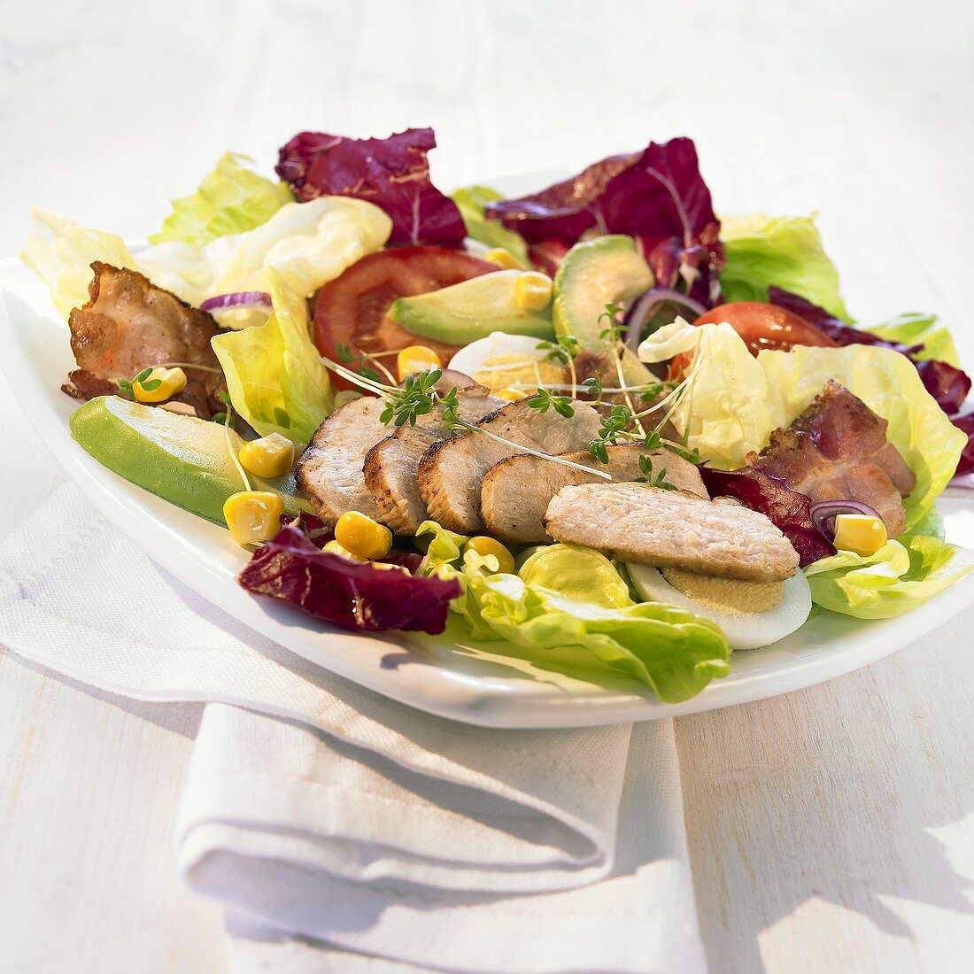 Cobb salad (Salad with chicken breast, America)