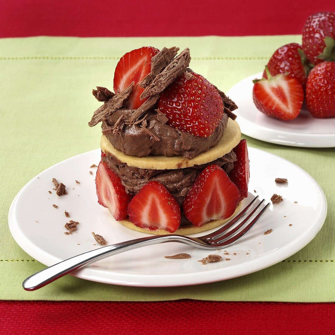 Chocolate fancy with fresh strawberries