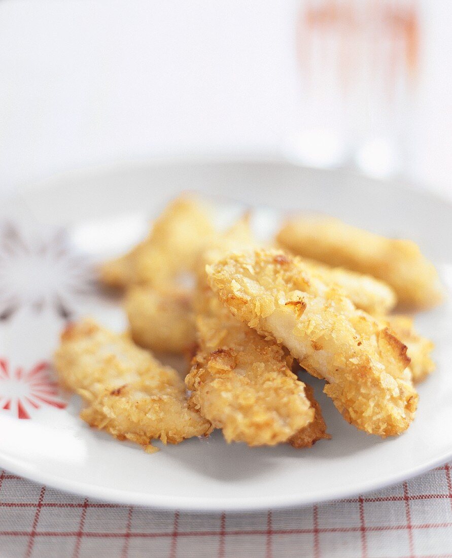 Chicken wings with cornflake crust