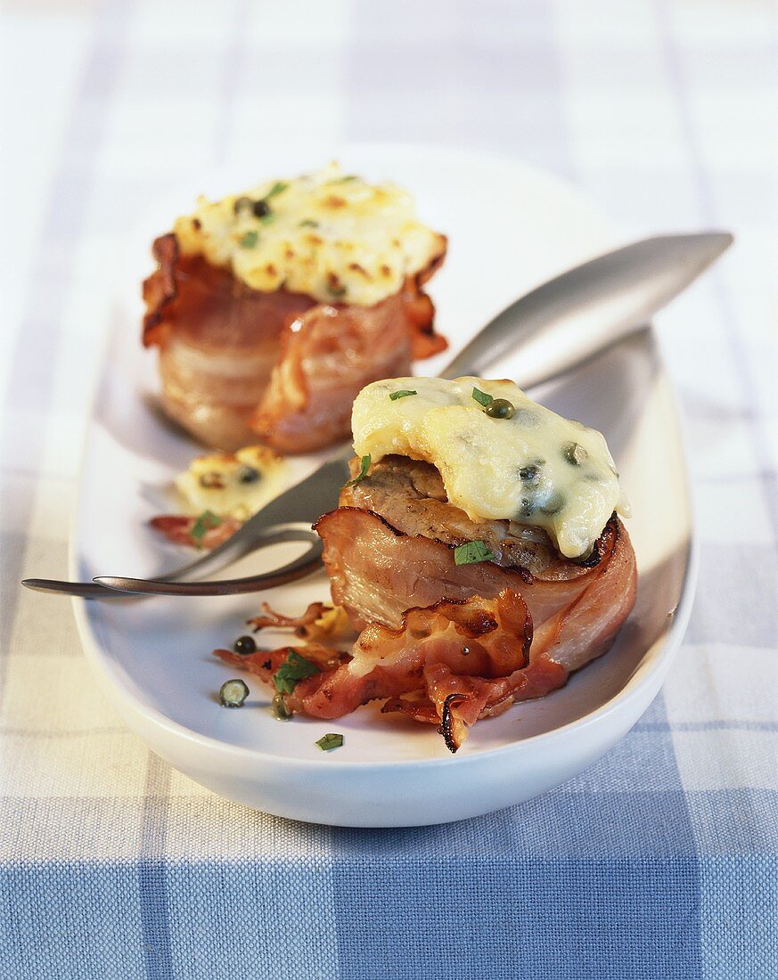 Überbackene Schweinefilet-Scheiben