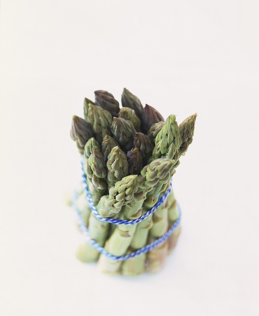 A bundle of green asparagus