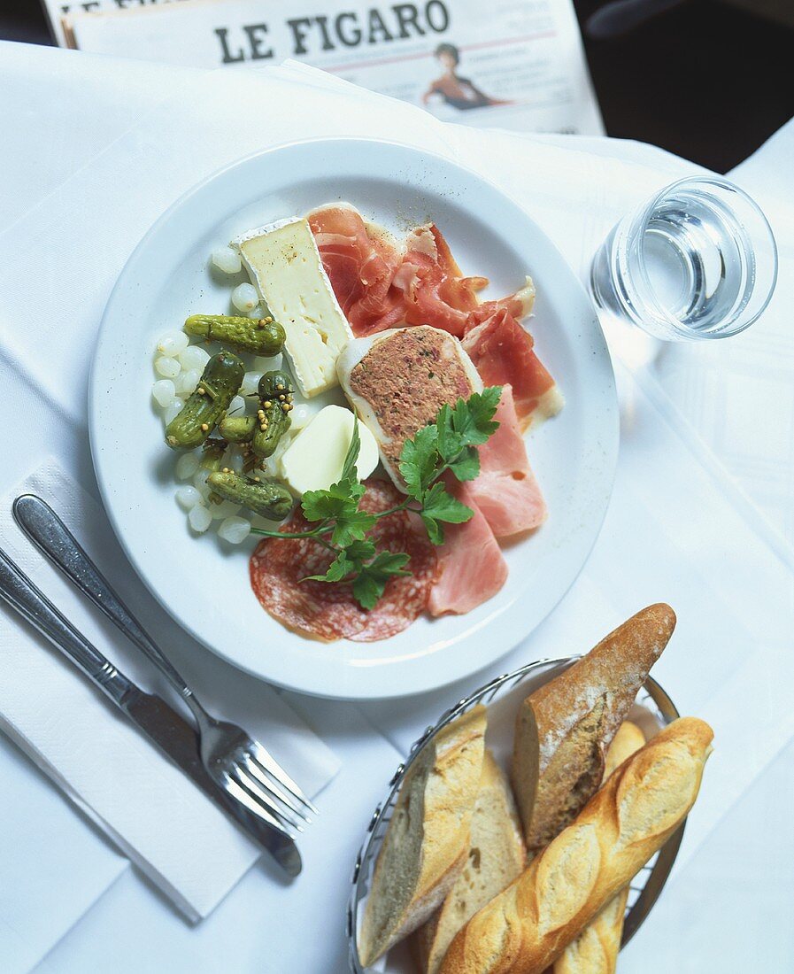 Plate of mixed appetisers