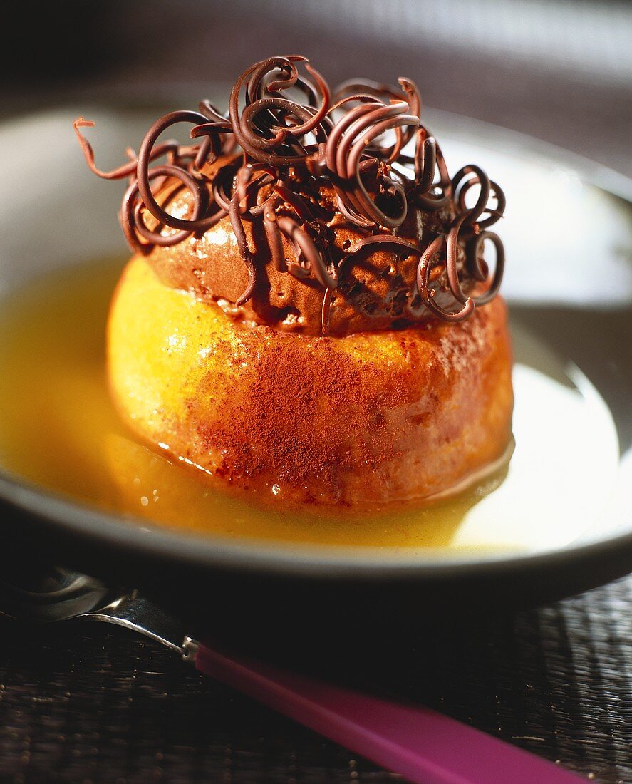 Savarin mit Schokolademousse