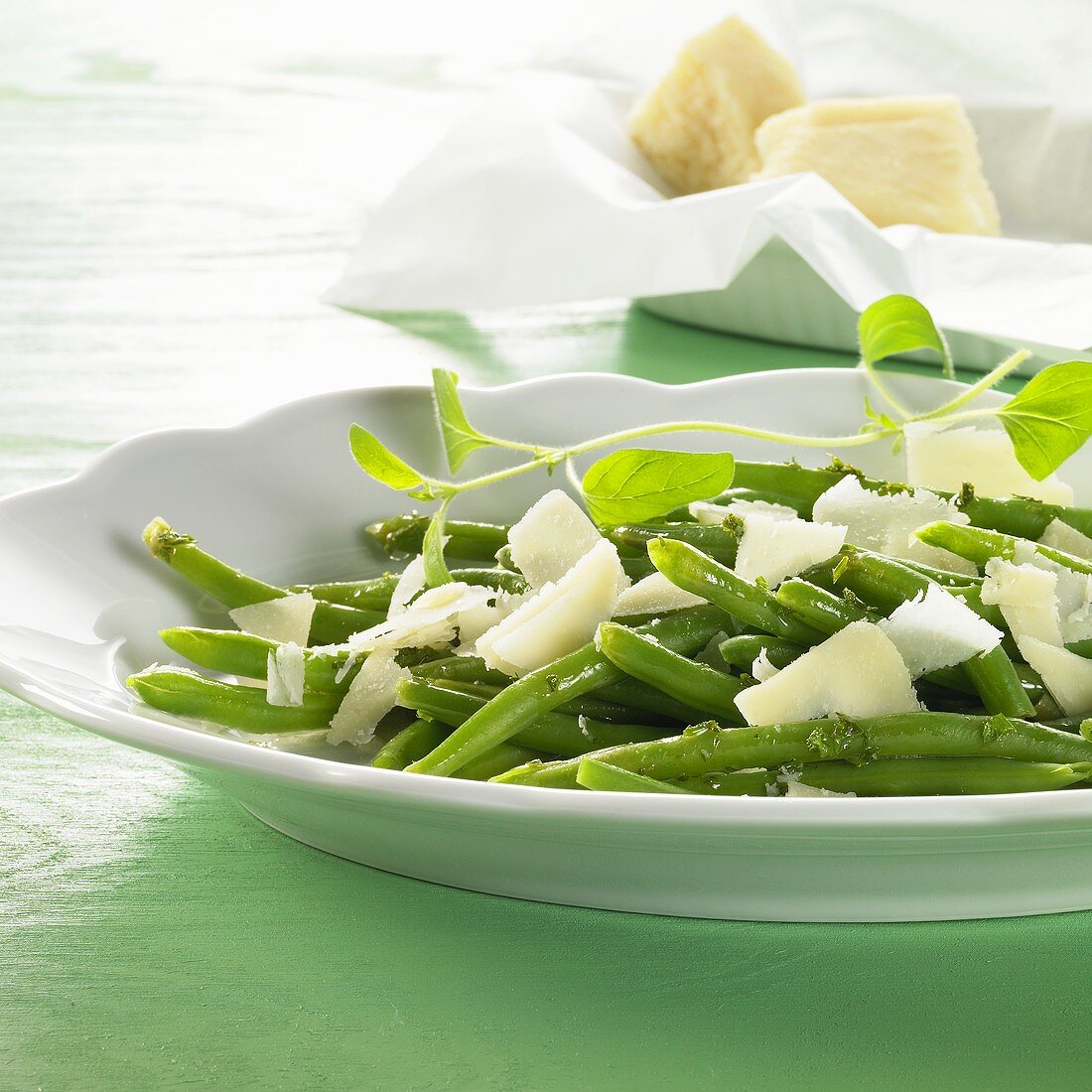 French beans with Parmesan