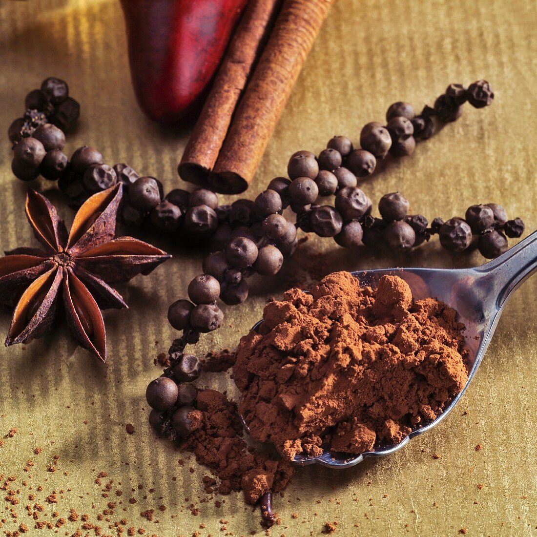 Cocoa powder and spices