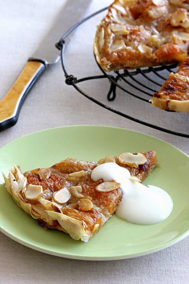 Apricot and almond tart