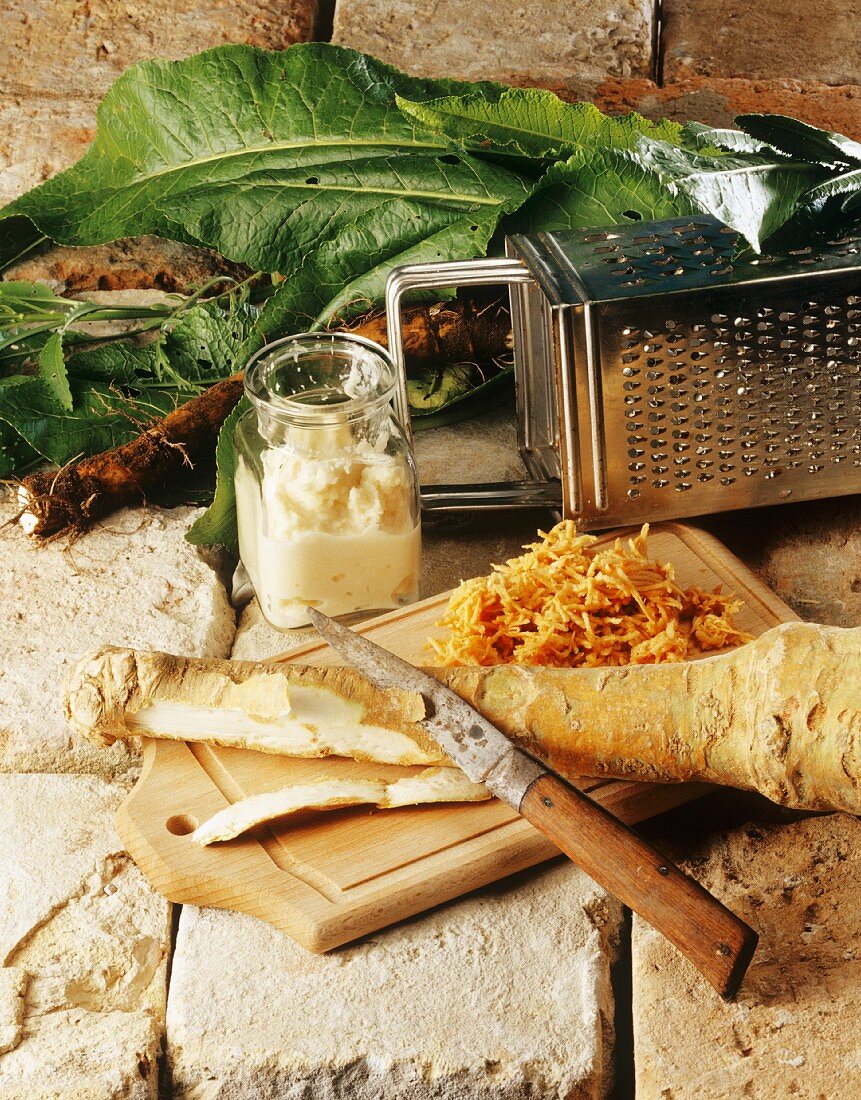 Still life with horseradish