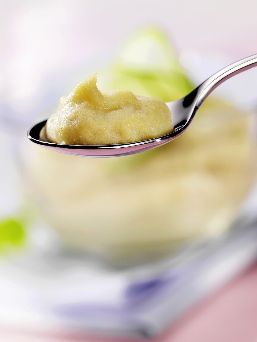 Baby food: potato, cucumber and turkey dinner