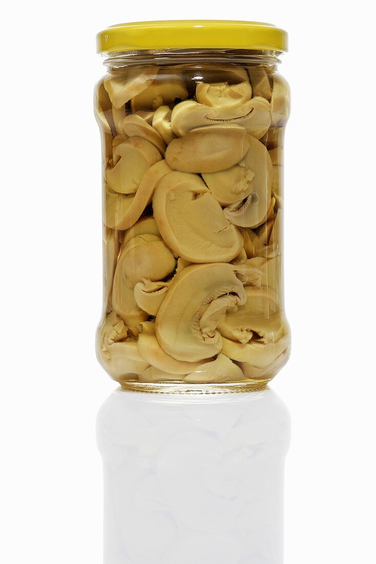 Mushrooms in a jar