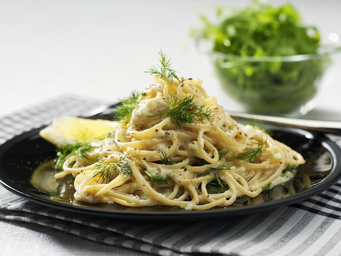 Spaghetti mit Fenchel-Sahne-Sauce