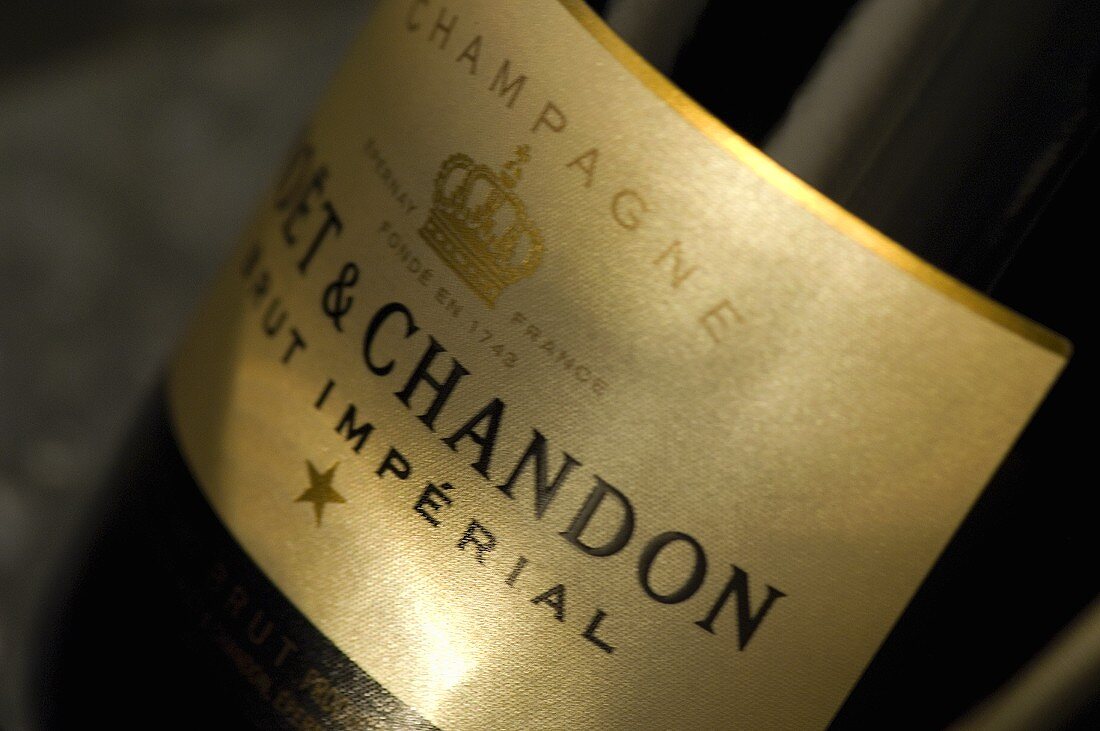 A bottle of 'Moët & Chandon' Brut Impérial Champagne