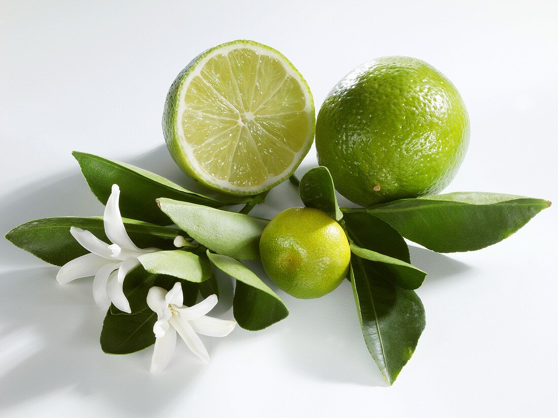 Two whole limes and half a lme