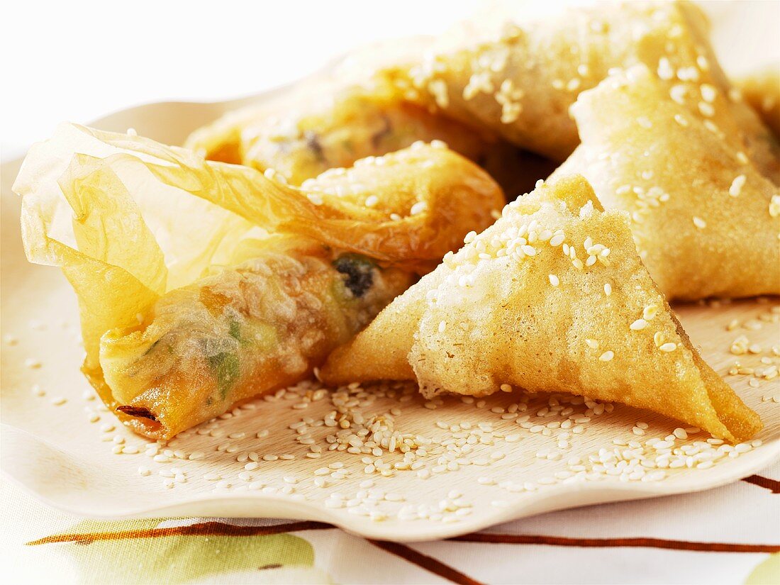 Samosas mit Gemüsefüllung