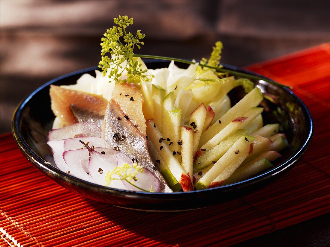 Herring salad with apple