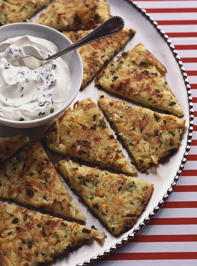 Potato tart with fresh soft goat's cheese