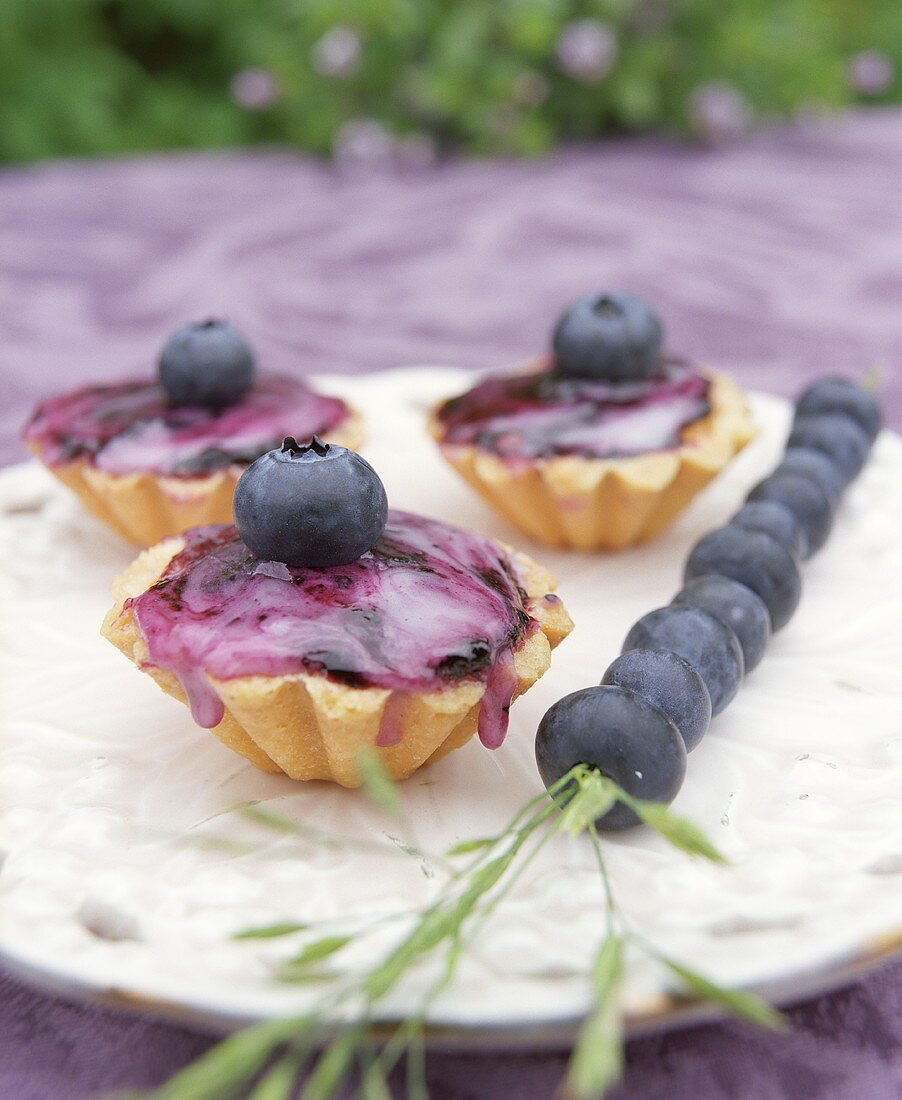 Blueberry almond tarts
