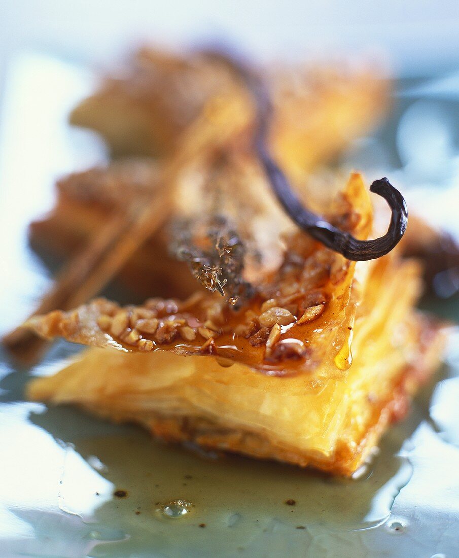 Baklava (Sweet pastry with honey and nut filling, Greece)