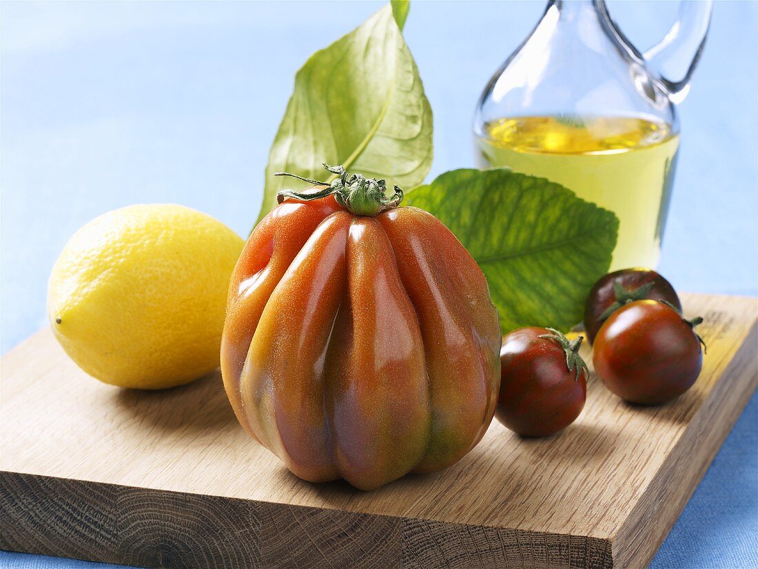 Tomaten, Zitrone und Olivenöl