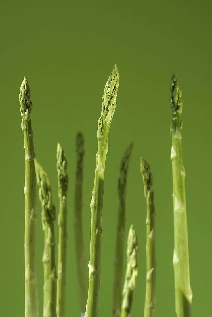 Green asparagus spears