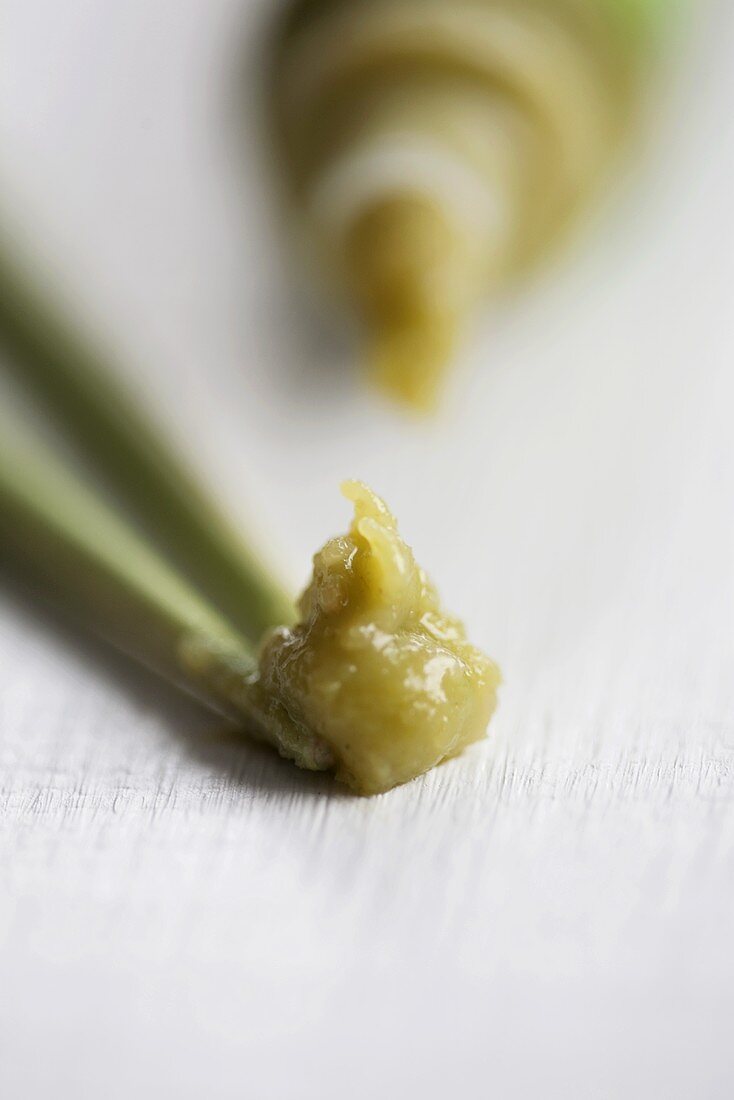 Wasabi on chopsticks