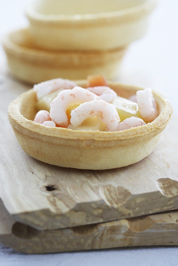 A prawn tartlet