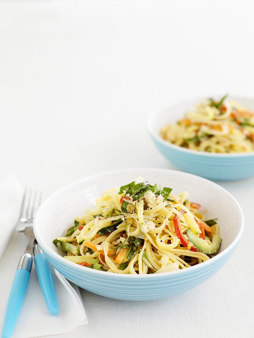 Tagliatelle with mixed vegetables