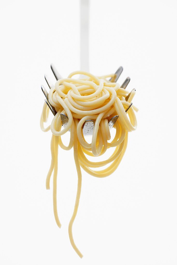 Spaghetti auf Nudelheber