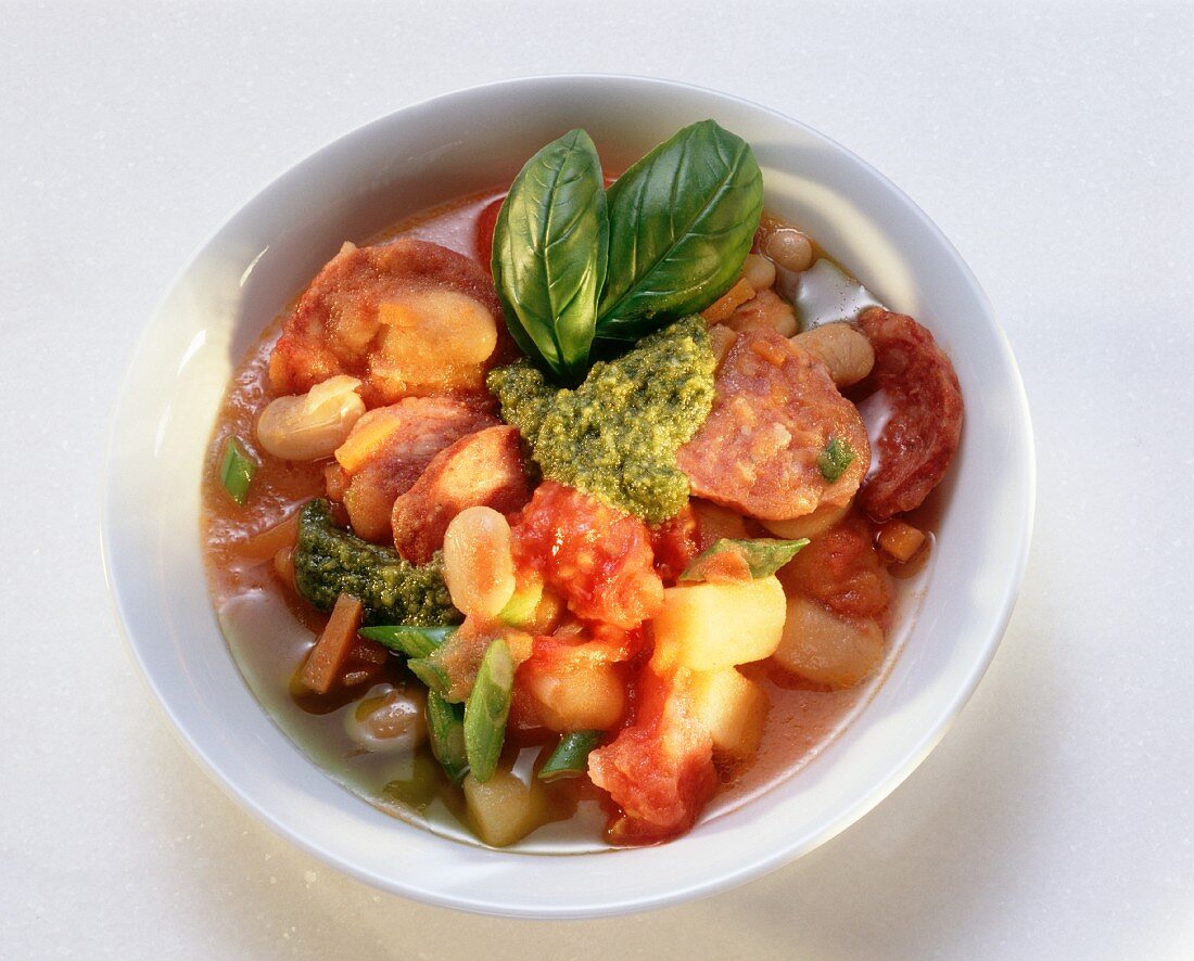 Vegetable Stew with Pesto