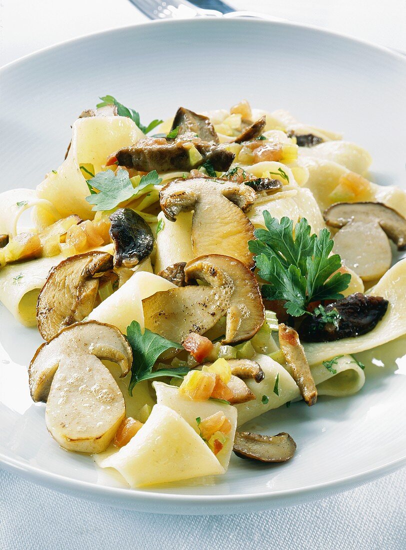 Pappardelle with ceps