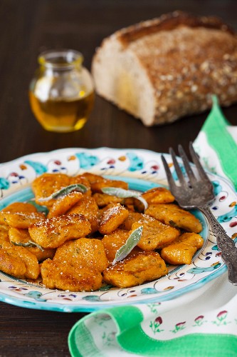 Sweet potato gnocchi with butter and sage