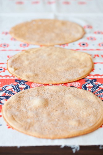 Baked dough for honey cake