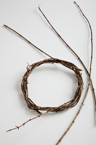 Weaving a willow wreath