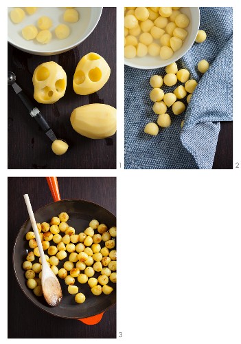Gebratene Kartoffelbällchen zubereiten