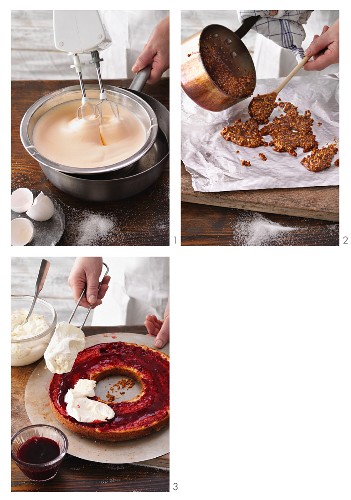 Frankfurt wreath cake being made