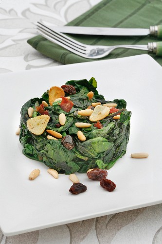 Catalan-style spinach