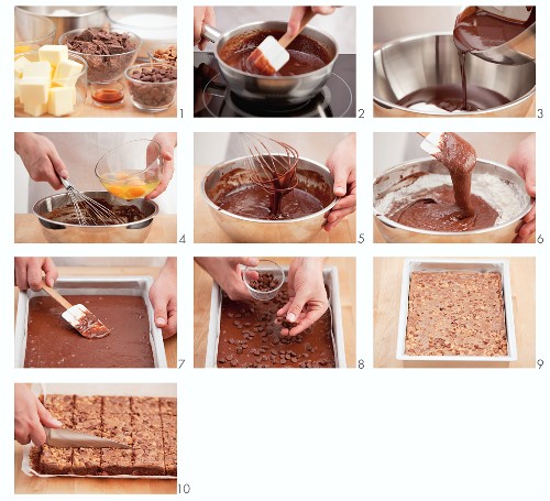 Brownies being made