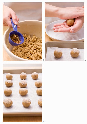 Preparing ginger snaps