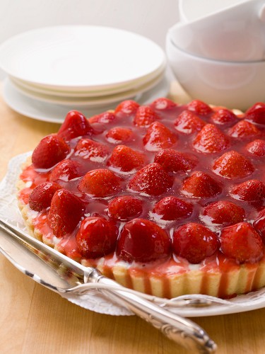 Strawberry flan