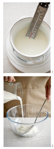 Yogurt being made