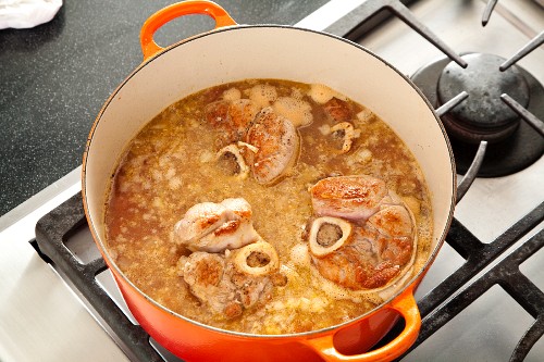 Preparing osso bucco