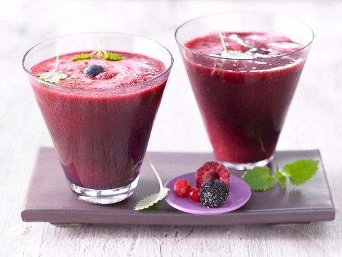 Wild berry cocktails with cranberry juice