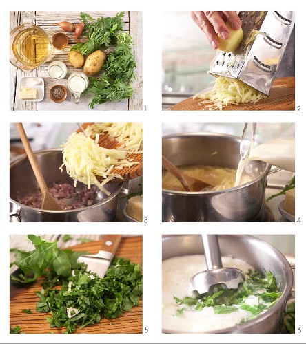 How to prepare creamy rocket soup