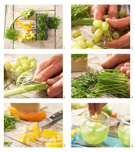 How to prepare grape and celery juice