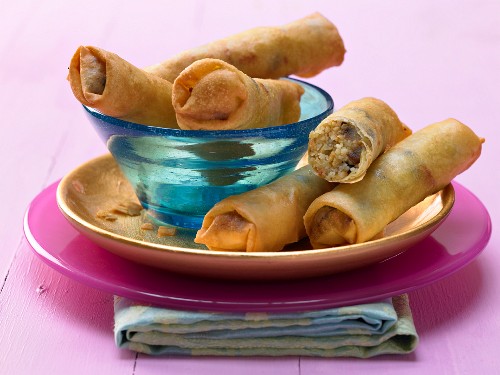 Sweet spring rolls with a date filling