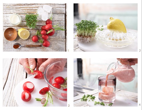 How to make a radish smoothie with cress