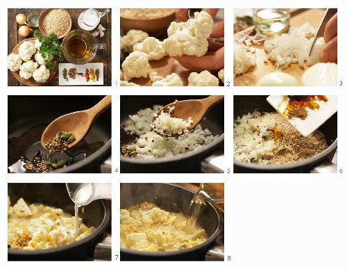 Cauliflower and rice pilaf