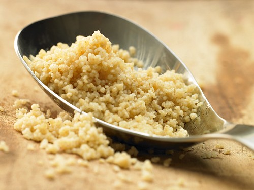 Couscous on a spoon